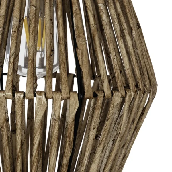 GLOBOSTAR® CASTILLO 205-0046 Boho Κρεμαστό Φωτιστικό Οροφής με Ντουί 1 x E27 AC 220-240V IP20 - Μπεζ - M26 x Π26 x Υ36cm - Image 8