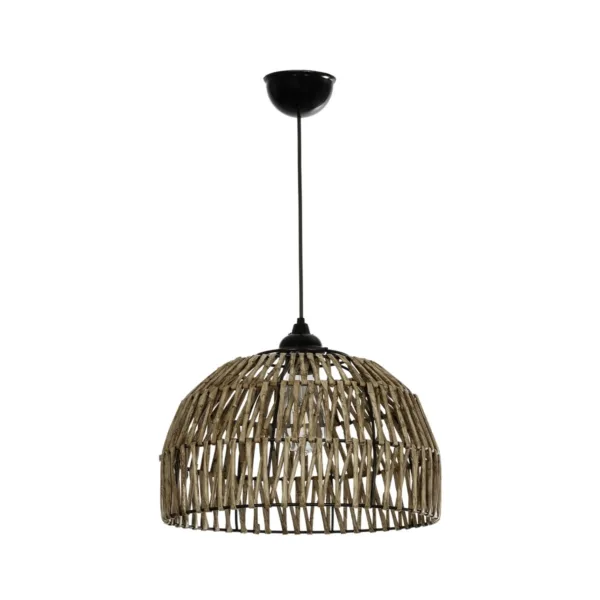 GLOBOSTAR® ARANCIA 205-0047 Boho Κρεμαστό Φωτιστικό Οροφής με Ντουί 1 x E27 AC 220-240V IP20 - Μπεζ - M35 x Π35 x Υ26cm - Image 3