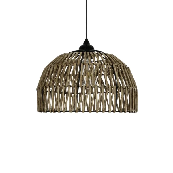 GLOBOSTAR® ARANCIA 205-0047 Boho Κρεμαστό Φωτιστικό Οροφής με Ντουί 1 x E27 AC 220-240V IP20 - Μπεζ - M35 x Π35 x Υ26cm - Image 4