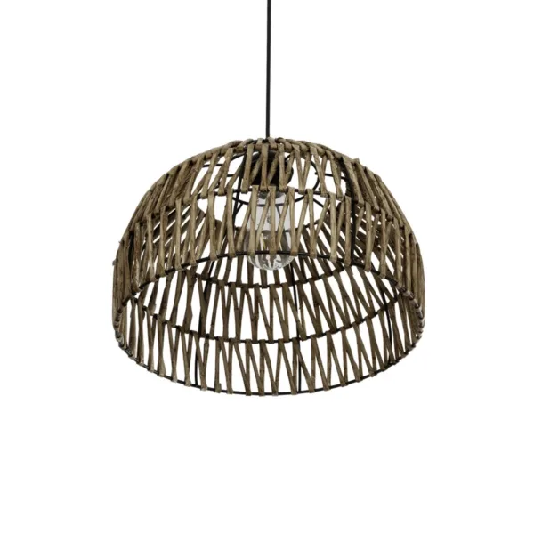 GLOBOSTAR® ARANCIA 205-0047 Boho Κρεμαστό Φωτιστικό Οροφής με Ντουί 1 x E27 AC 220-240V IP20 - Μπεζ - M35 x Π35 x Υ26cm - Image 5