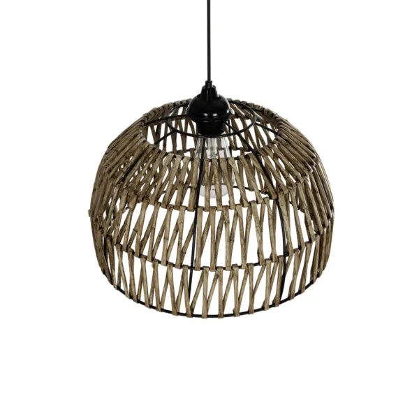 GLOBOSTAR® ARANCIA 205-0047 Boho Κρεμαστό Φωτιστικό Οροφής με Ντουί 1 x E27 AC 220-240V IP20 - Μπεζ - M35 x Π35 x Υ26cm - Image 6
