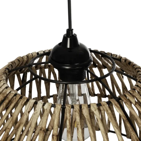 GLOBOSTAR® ARANCIA 205-0047 Boho Κρεμαστό Φωτιστικό Οροφής με Ντουί 1 x E27 AC 220-240V IP20 - Μπεζ - M35 x Π35 x Υ26cm - Image 9