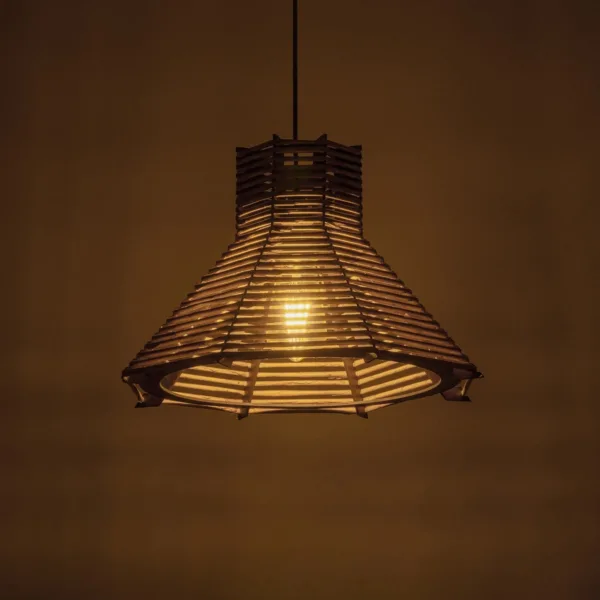 GLOBOSTAR® MEGALISTO 205-0051 Boho Κρεμαστό Φωτιστικό Οροφής με Ντουί 1 x E27 AC 220-240V IP20 - Μπεζ - M40 x Π40 x Υ26cm - Image 2