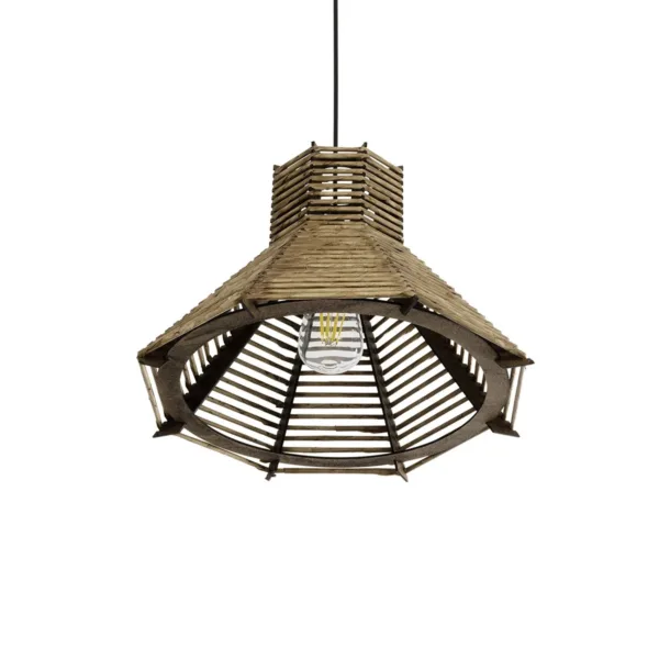 GLOBOSTAR® MEGALISTO 205-0051 Boho Κρεμαστό Φωτιστικό Οροφής με Ντουί 1 x E27 AC 220-240V IP20 - Μπεζ - M40 x Π40 x Υ26cm - Image 5