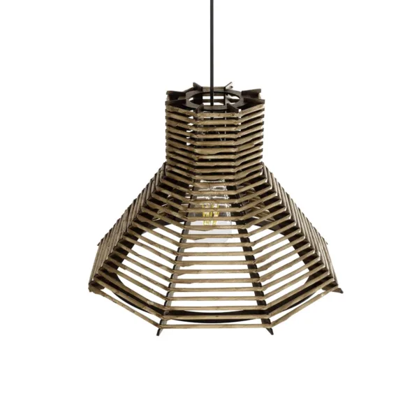 GLOBOSTAR® MEGALISTO 205-0051 Boho Κρεμαστό Φωτιστικό Οροφής με Ντουί 1 x E27 AC 220-240V IP20 - Μπεζ - M40 x Π40 x Υ26cm - Image 6