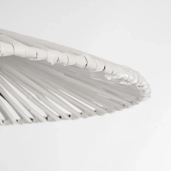 GLOBOSTAR® JAPAN 205-0052 Boho Κρεμαστό Φωτιστικό Οροφής με Ντουί 1 x E27 AC 220-240V IP20 - Λευκό - M40 x Π40 x Υ8cm - Image 8