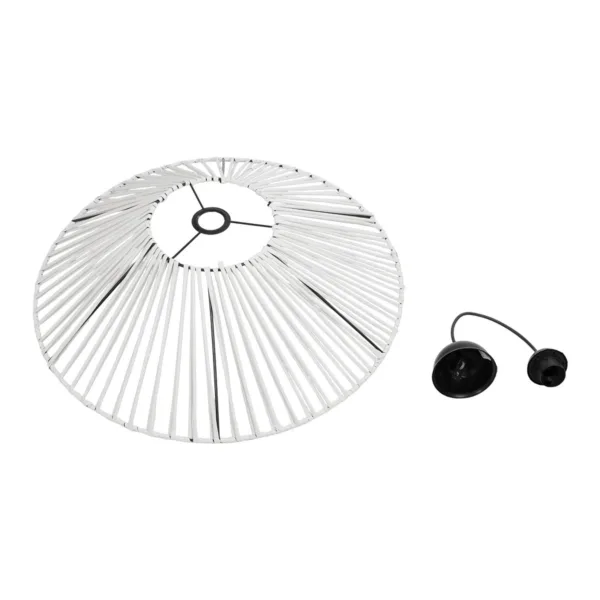 GLOBOSTAR® JAPAN 205-0053 Boho Κρεμαστό Φωτιστικό Οροφής με Ντουί 1 x E27 AC 220-240V IP20 - Λευκό - M60 x Π60 x Υ20cm - Image 10