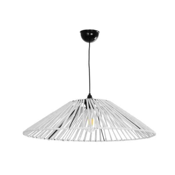 GLOBOSTAR® JAPAN 205-0053 Boho Κρεμαστό Φωτιστικό Οροφής με Ντουί 1 x E27 AC 220-240V IP20 - Λευκό - M60 x Π60 x Υ20cm - Image 3