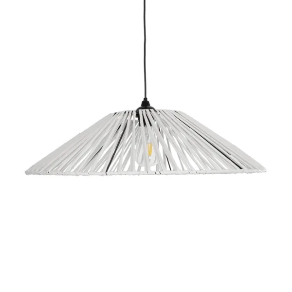 GLOBOSTAR® JAPAN 205-0053 Boho Κρεμαστό Φωτιστικό Οροφής με Ντουί 1 x E27 AC 220-240V IP20 - Λευκό - M60 x Π60 x Υ20cm - Image 4