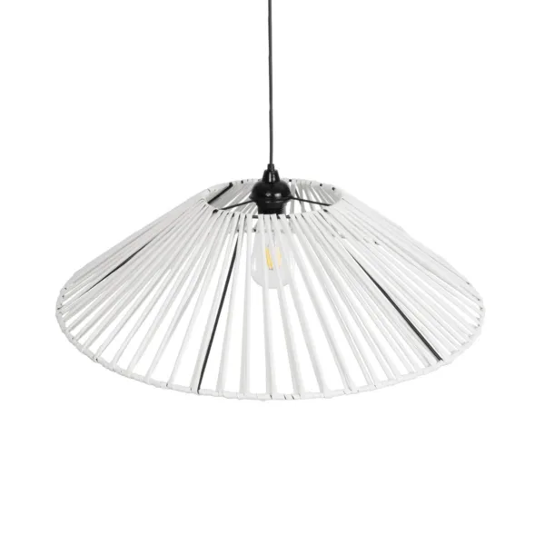 GLOBOSTAR® JAPAN 205-0053 Boho Κρεμαστό Φωτιστικό Οροφής με Ντουί 1 x E27 AC 220-240V IP20 - Λευκό - M60 x Π60 x Υ20cm - Image 6