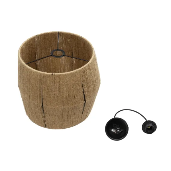 GLOBOSTAR® CONE 205-0057 Boho Κρεμαστό Φωτιστικό Οροφής με Ντουί 1 x E27 AC 220-240V IP20 - Μπεζ - M38 x Π38 x Υ34cm - Image 11