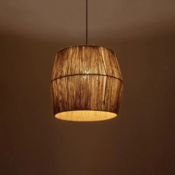 GLOBOSTAR® CONE 205-0057 Boho Κρεμαστό Φωτιστικό Οροφής με Ντουί 1 x E27 AC 220-240V IP20 - Μπεζ - M38 x Π38 x Υ34cm - Image 2