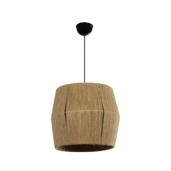 GLOBOSTAR® CONE 205-0057 Boho Κρεμαστό Φωτιστικό Οροφής με Ντουί 1 x E27 AC 220-240V IP20 - Μπεζ - M38 x Π38 x Υ34cm - Image 3