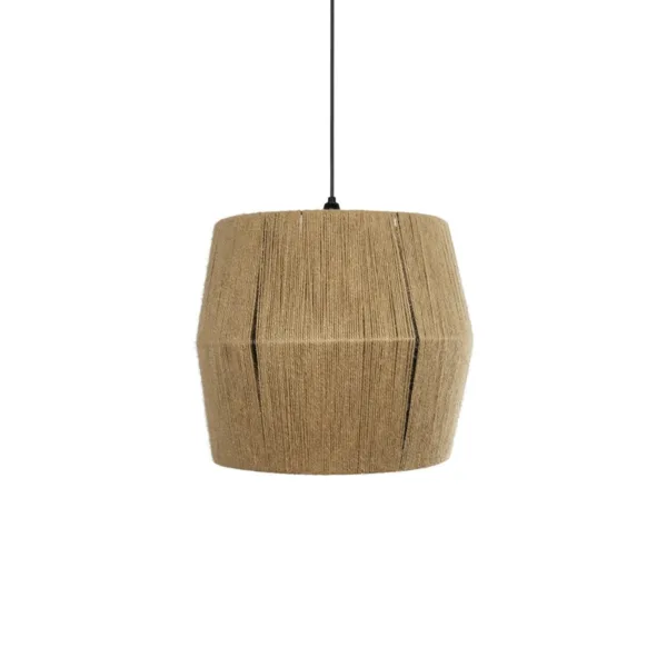 GLOBOSTAR® CONE 205-0057 Boho Κρεμαστό Φωτιστικό Οροφής με Ντουί 1 x E27 AC 220-240V IP20 - Μπεζ - M38 x Π38 x Υ34cm - Image 4