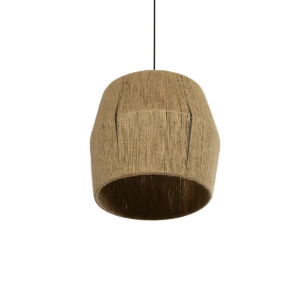 GLOBOSTAR® CONE 205-0057 Boho Κρεμαστό Φωτιστικό Οροφής με Ντουί 1 x E27 AC 220-240V IP20 - Μπεζ - M38 x Π38 x Υ34cm - Image 5