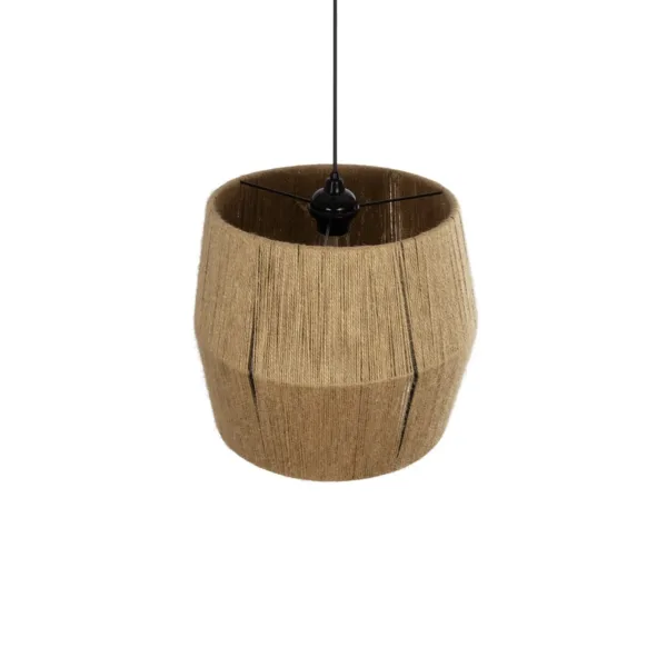 GLOBOSTAR® CONE 205-0057 Boho Κρεμαστό Φωτιστικό Οροφής με Ντουί 1 x E27 AC 220-240V IP20 - Μπεζ - M38 x Π38 x Υ34cm - Image 6
