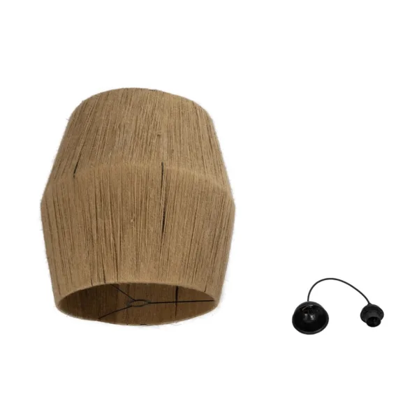 GLOBOSTAR® CONE 205-0058 Boho Κρεμαστό Φωτιστικό Οροφής με Ντουί 1 x E27 AC 220-240V IP20 - Μπεζ - M55 x Π55 x Υ50cm - Image 11
