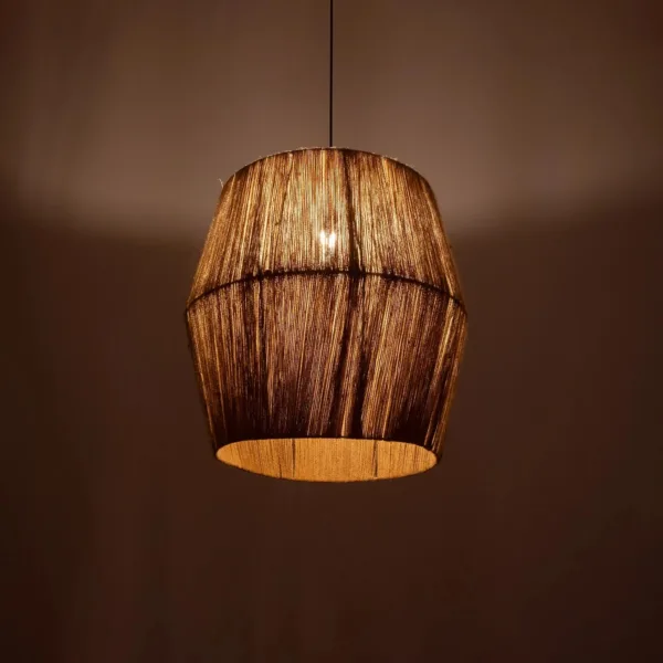 GLOBOSTAR® CONE 205-0058 Boho Κρεμαστό Φωτιστικό Οροφής με Ντουί 1 x E27 AC 220-240V IP20 - Μπεζ - M55 x Π55 x Υ50cm - Image 2