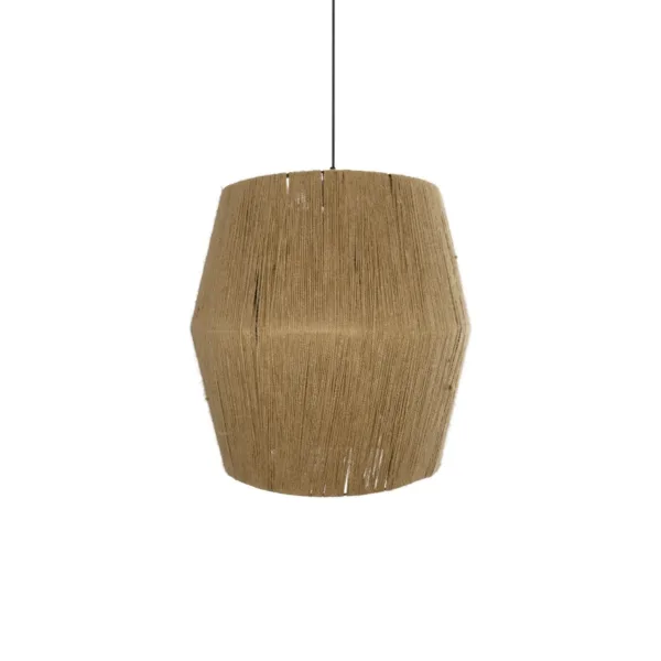 GLOBOSTAR® CONE 205-0058 Boho Κρεμαστό Φωτιστικό Οροφής με Ντουί 1 x E27 AC 220-240V IP20 - Μπεζ - M55 x Π55 x Υ50cm - Image 4