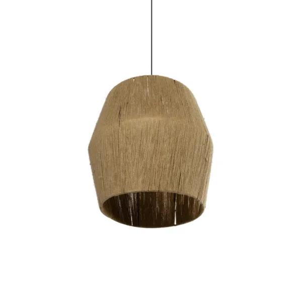 GLOBOSTAR® CONE 205-0058 Boho Κρεμαστό Φωτιστικό Οροφής με Ντουί 1 x E27 AC 220-240V IP20 - Μπεζ - M55 x Π55 x Υ50cm - Image 5