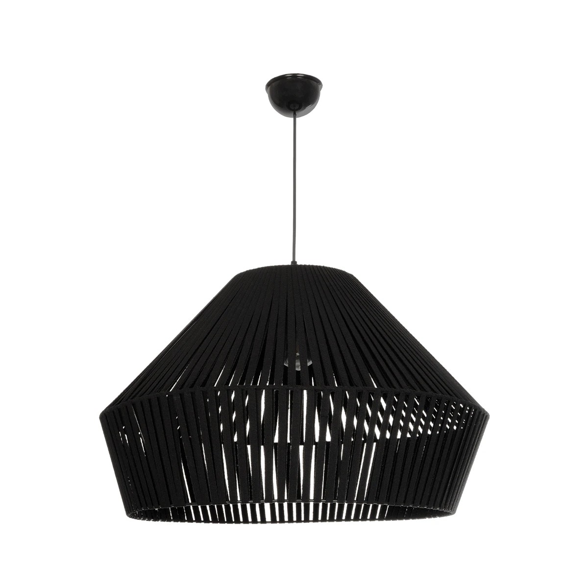 GLOBOSTAR® NUI 205-0062 Boho Κρεμαστό Φωτιστικό Οροφής με Ντουί 1 x E27 AC 220-240V IP20 - Μαύρο - M60 x Π60 x Υ41cm - Image 3