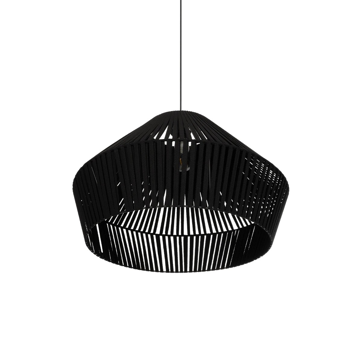 GLOBOSTAR® NUI 205-0062 Boho Κρεμαστό Φωτιστικό Οροφής με Ντουί 1 x E27 AC 220-240V IP20 - Μαύρο - M60 x Π60 x Υ41cm - Image 5