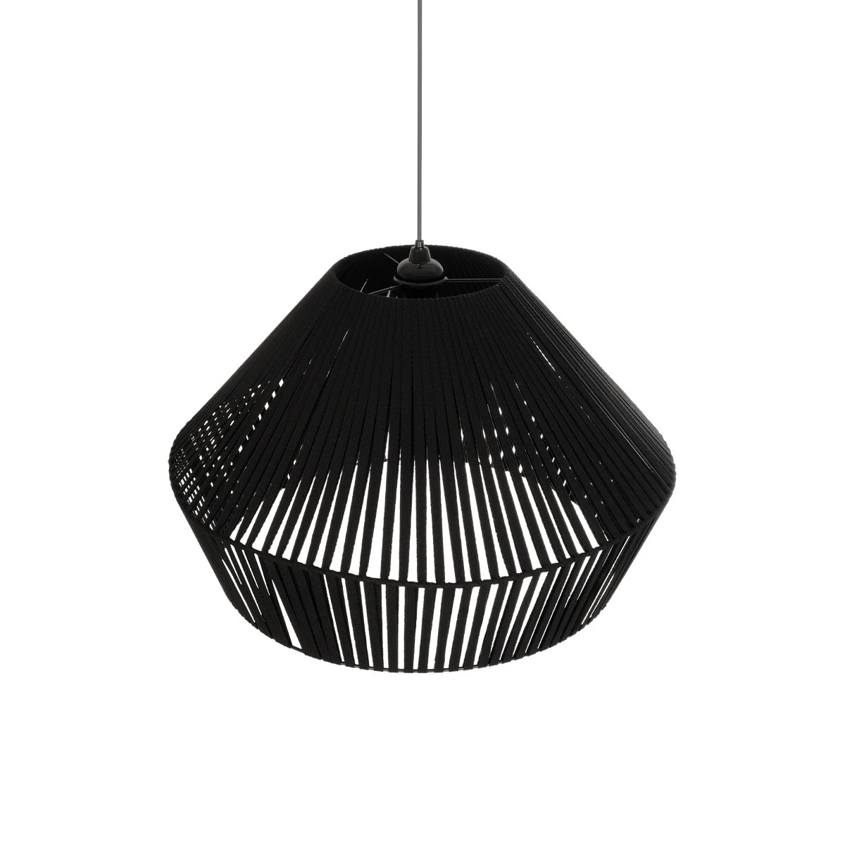 GLOBOSTAR® NUI 205-0062 Boho Κρεμαστό Φωτιστικό Οροφής με Ντουί 1 x E27 AC 220-240V IP20 - Μαύρο - M60 x Π60 x Υ41cm - Image 6