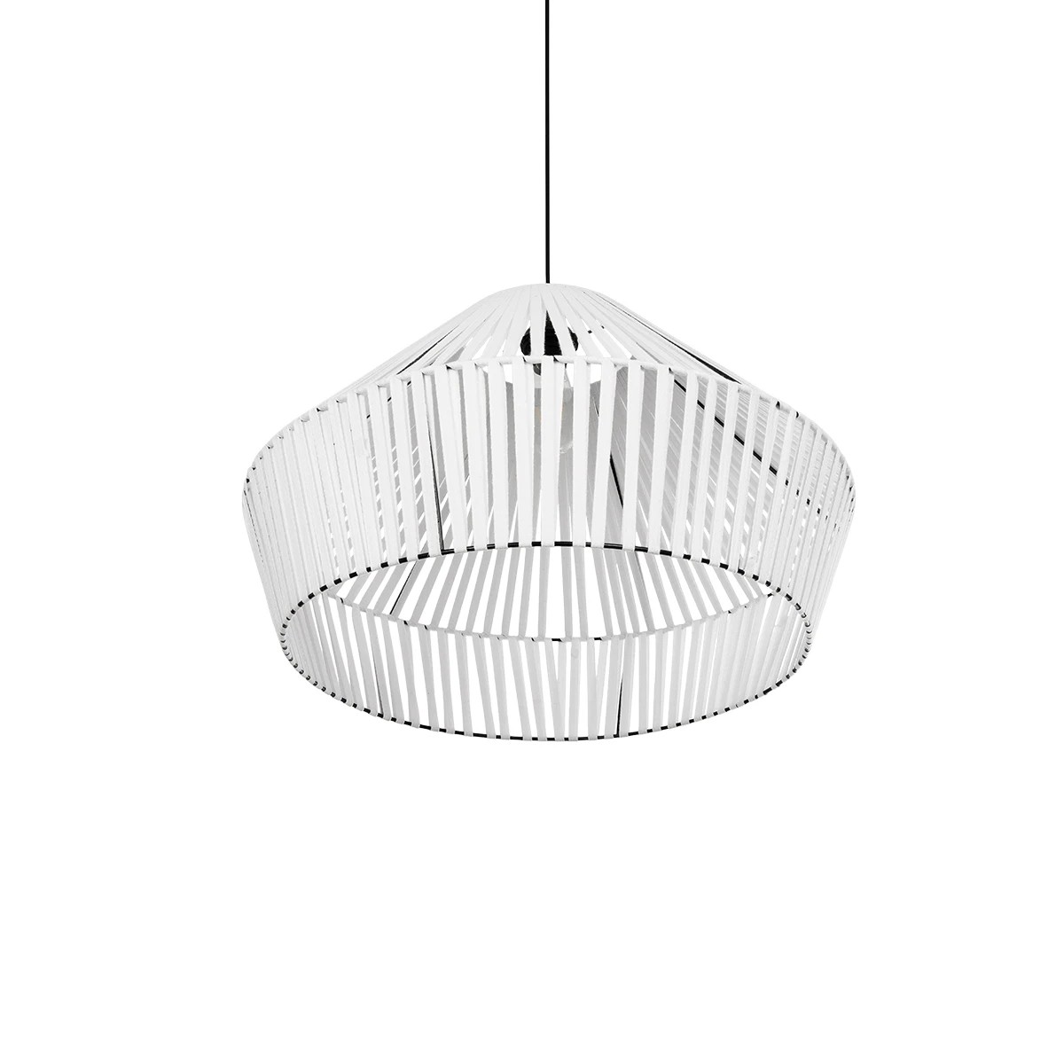 GLOBOSTAR® NUI 205-0064 Boho Κρεμαστό Φωτιστικό Οροφής με Ντουί 1 x E27 AC 220-240V IP20 - Λευκό - M60 x Π60 x Υ41cm - Image 5