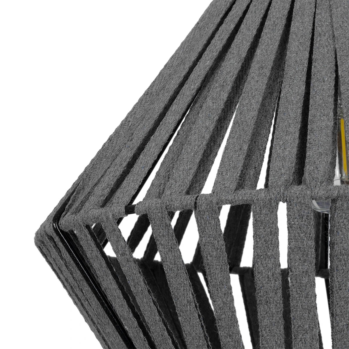 GLOBOSTAR® NUI 205-0065 Boho Κρεμαστό Φωτιστικό Οροφής με Ντουί 1 x E27 AC 220-240V IP20 - Γκρι - M36 x Π36 x Υ27cm - Image 8