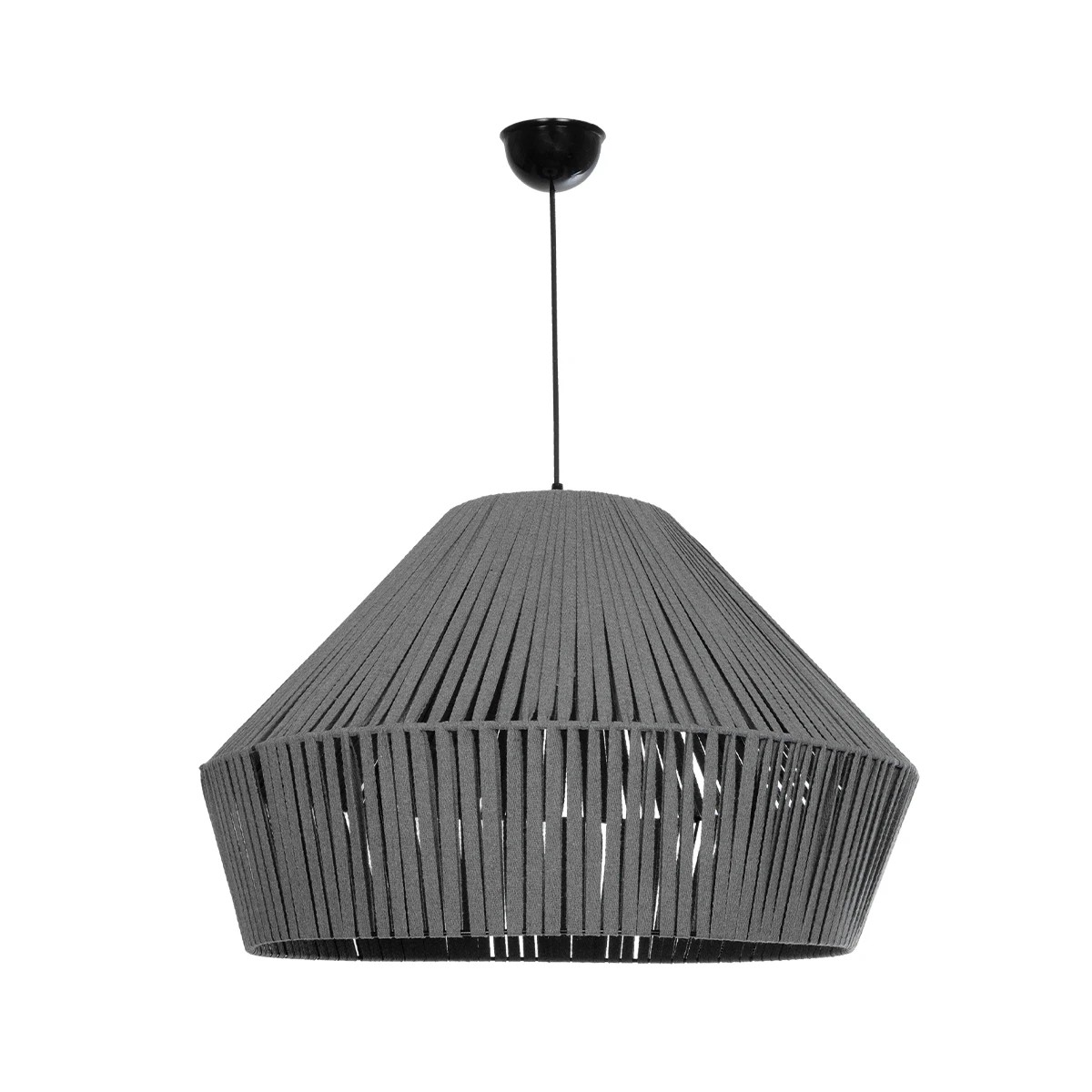 GLOBOSTAR® NUI 205-0066 Boho Κρεμαστό Φωτιστικό Οροφής με Ντουί 1 x E27 AC 220-240V IP20 - Γκρι - M60 x Π60 x Υ41cm - Image 3