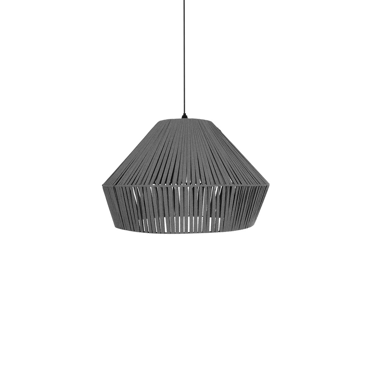 GLOBOSTAR® NUI 205-0066 Boho Κρεμαστό Φωτιστικό Οροφής με Ντουί 1 x E27 AC 220-240V IP20 - Γκρι - M60 x Π60 x Υ41cm - Image 4