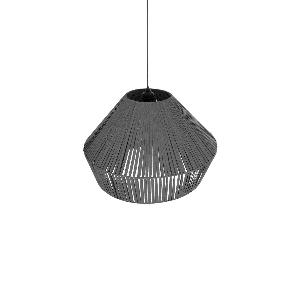 GLOBOSTAR® NUI 205-0066 Boho Κρεμαστό Φωτιστικό Οροφής με Ντουί 1 x E27 AC 220-240V IP20 - Γκρι - M60 x Π60 x Υ41cm - Image 6