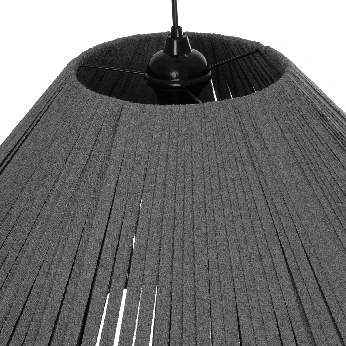 GLOBOSTAR® NUI 205-0066 Boho Κρεμαστό Φωτιστικό Οροφής με Ντουί 1 x E27 AC 220-240V IP20 - Γκρι - M60 x Π60 x Υ41cm - Image 9