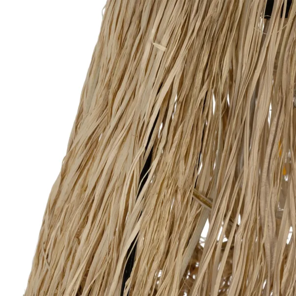 GLOBOSTAR® HERBE 205-0073 Boho Κρεμαστό Φωτιστικό Οροφής με Ντουί 1 x E27 AC 220-240V IP20 - Μπεζ - M30 x Π30 x Υ40cm - Image 9