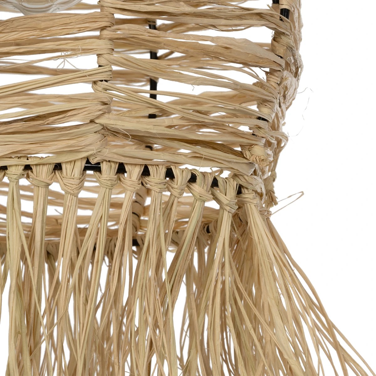 GLOBOSTAR® ROKA 205-0076 Boho Κρεμαστό Φωτιστικό Οροφής με Ντουί 1 x E27 AC 220-240V IP20 - Μπεζ - M25 x Π25 x Υ45cm - Image 8