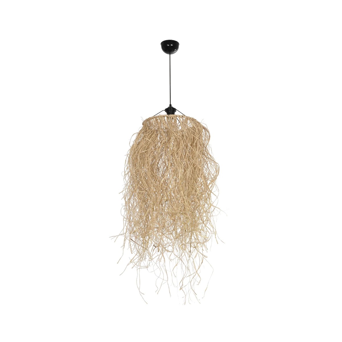 GLOBOSTAR® PIOVERE 205-0078 Boho Κρεμαστό Φωτιστικό Οροφής με Ντουί 1 x E27 AC 220-240V IP20 - Μπεζ - M35 x Π35 x Υ70cm - Image 3