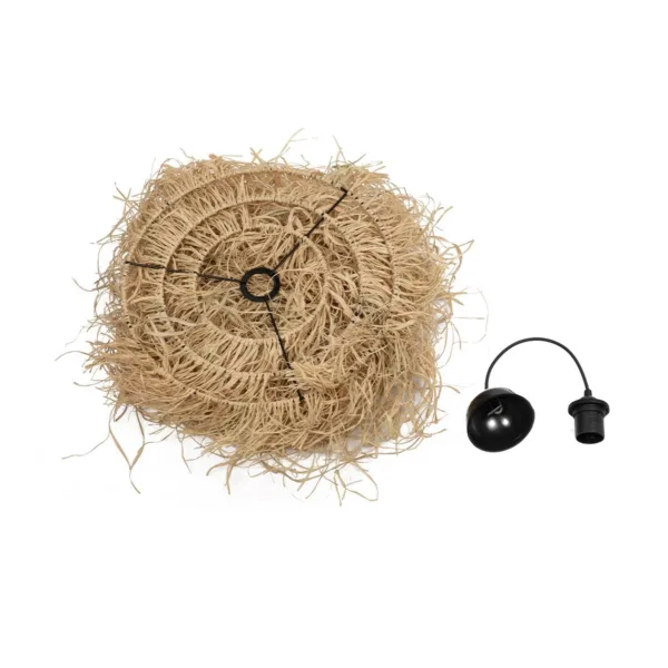 GLOBOSTAR® LIETUS 205-0079 Boho Κρεμαστό Φωτιστικό Οροφής με Ντουί 1 x E27 AC 220-240V IP20 - Μπεζ - M45 x Π45 x Υ50cm - Image 11