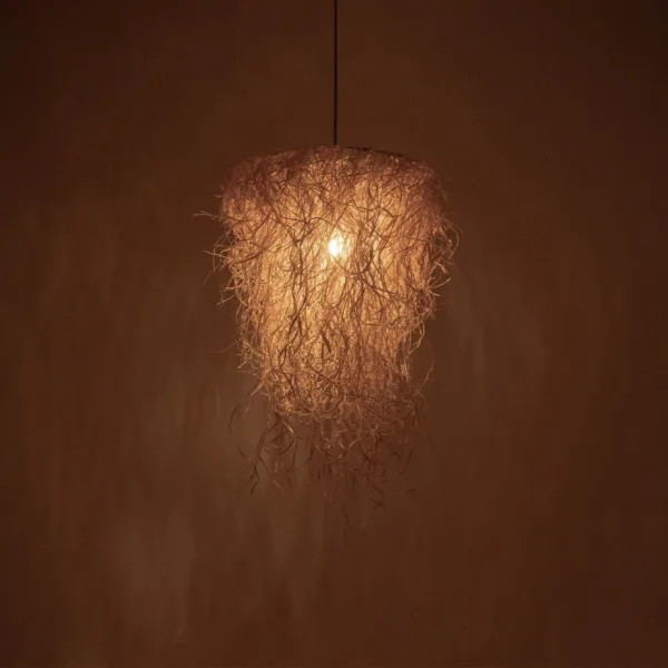 GLOBOSTAR® LIETUS 205-0079 Boho Κρεμαστό Φωτιστικό Οροφής με Ντουί 1 x E27 AC 220-240V IP20 - Μπεζ - M45 x Π45 x Υ50cm - Image 2