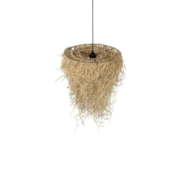 GLOBOSTAR® LIETUS 205-0079 Boho Κρεμαστό Φωτιστικό Οροφής με Ντουί 1 x E27 AC 220-240V IP20 - Μπεζ - M45 x Π45 x Υ50cm - Image 6
