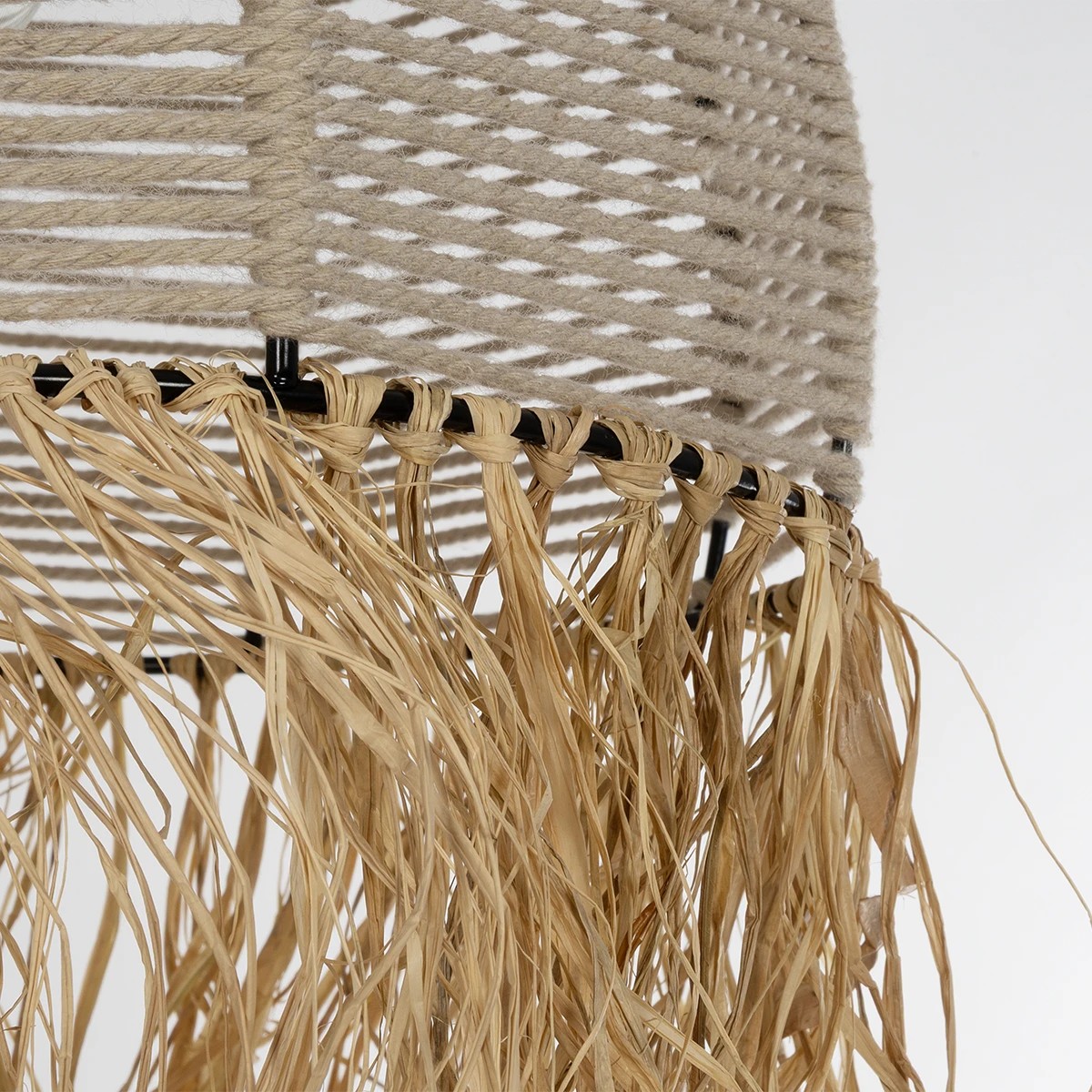 GLOBOSTAR® PLUVIA 205-0082 Boho Κρεμαστό Φωτιστικό Οροφής με Ντουί 1 x E27 AC 220-240V IP20 - Μπεζ - M30 x Π30 x Υ70cm - Image 8