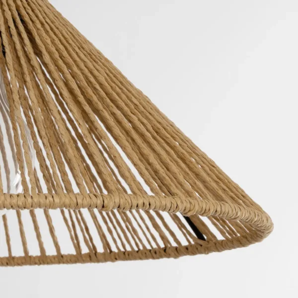 GLOBOSTAR® FUNIS 205-0084 Boho Κρεμαστό Φωτιστικό Οροφής με Ντουί 1 x E27 AC 220-240V IP20 - Μπεζ - M25 x Π25 x Υ16cm - Image 7
