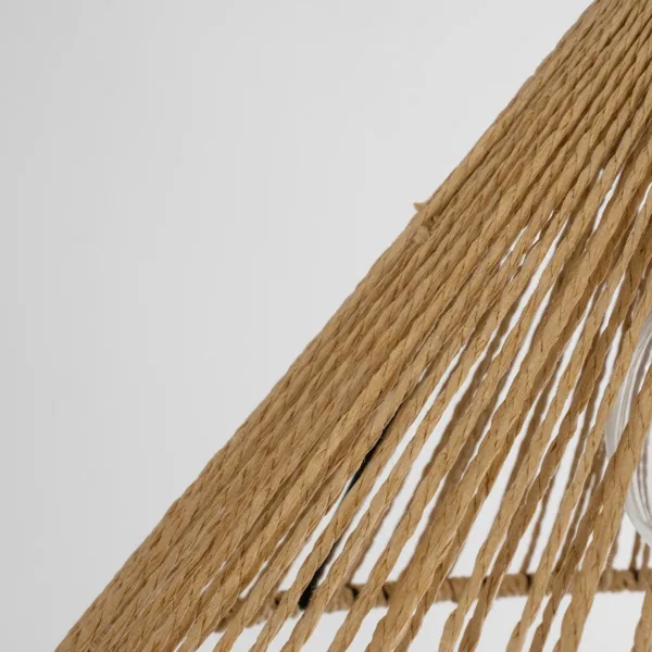 GLOBOSTAR® FUNIS 205-0084 Boho Κρεμαστό Φωτιστικό Οροφής με Ντουί 1 x E27 AC 220-240V IP20 - Μπεζ - M25 x Π25 x Υ16cm - Image 8