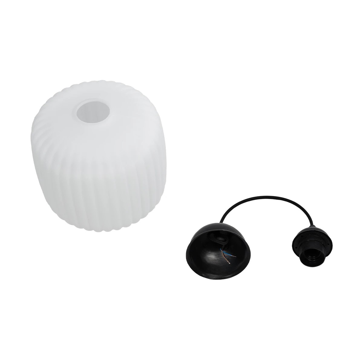 GLOBOSTAR® MELONI 206-0015 Μοντέρνο Κρεμαστό Φωτιστικό Οροφής με Ντουί 1 x E27 AC 220-240V IP20 - Λευκό - Μ20 x Π20 x Υ24cm - Image 10