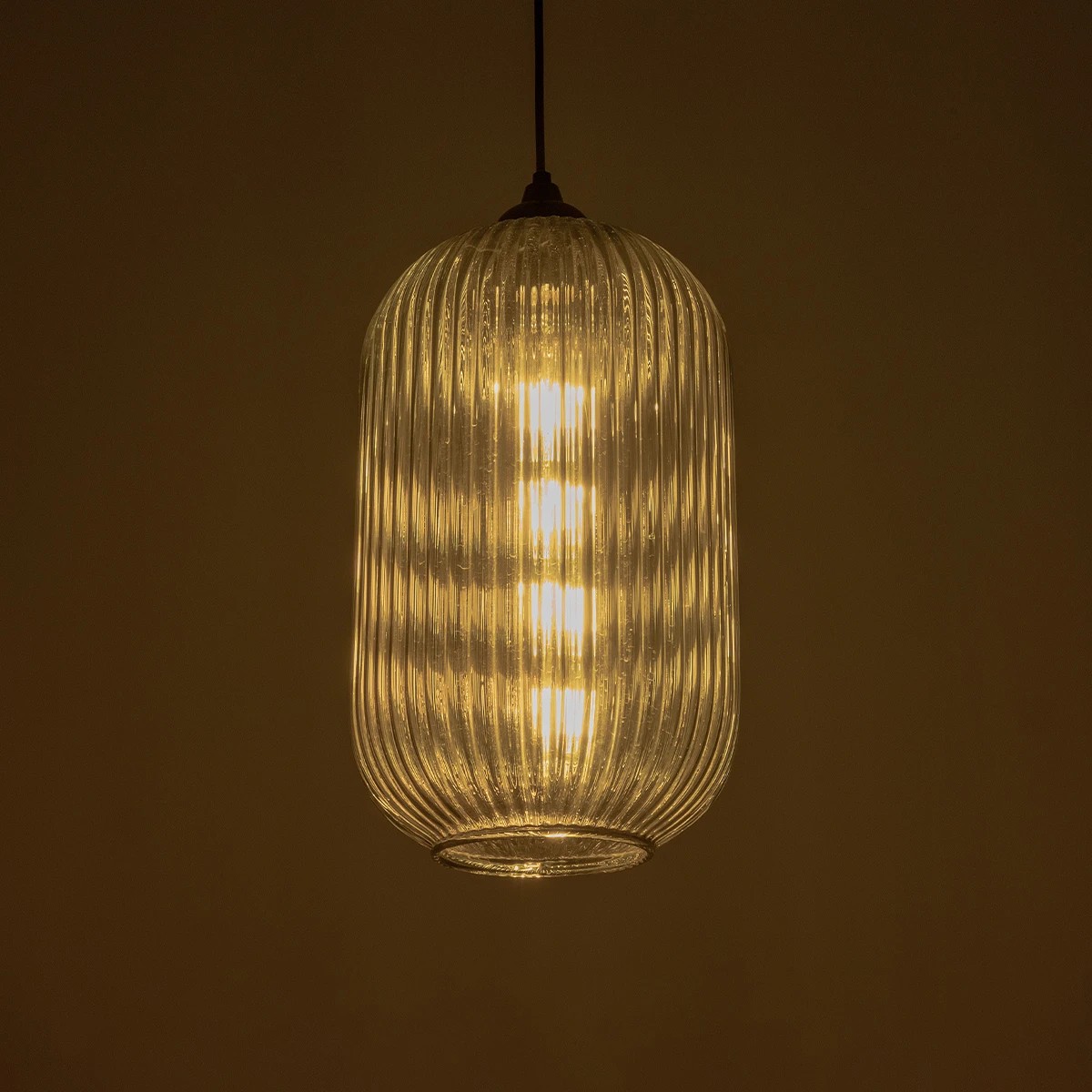 GLOBOSTAR® MELONI 206-0018 Μοντέρνο Κρεμαστό Φωτιστικό Οροφής με Ντουί 1 x E27 AC 220-240V IP20 - Mελί - Μ20 x Π20 x Υ38cm - Image 2