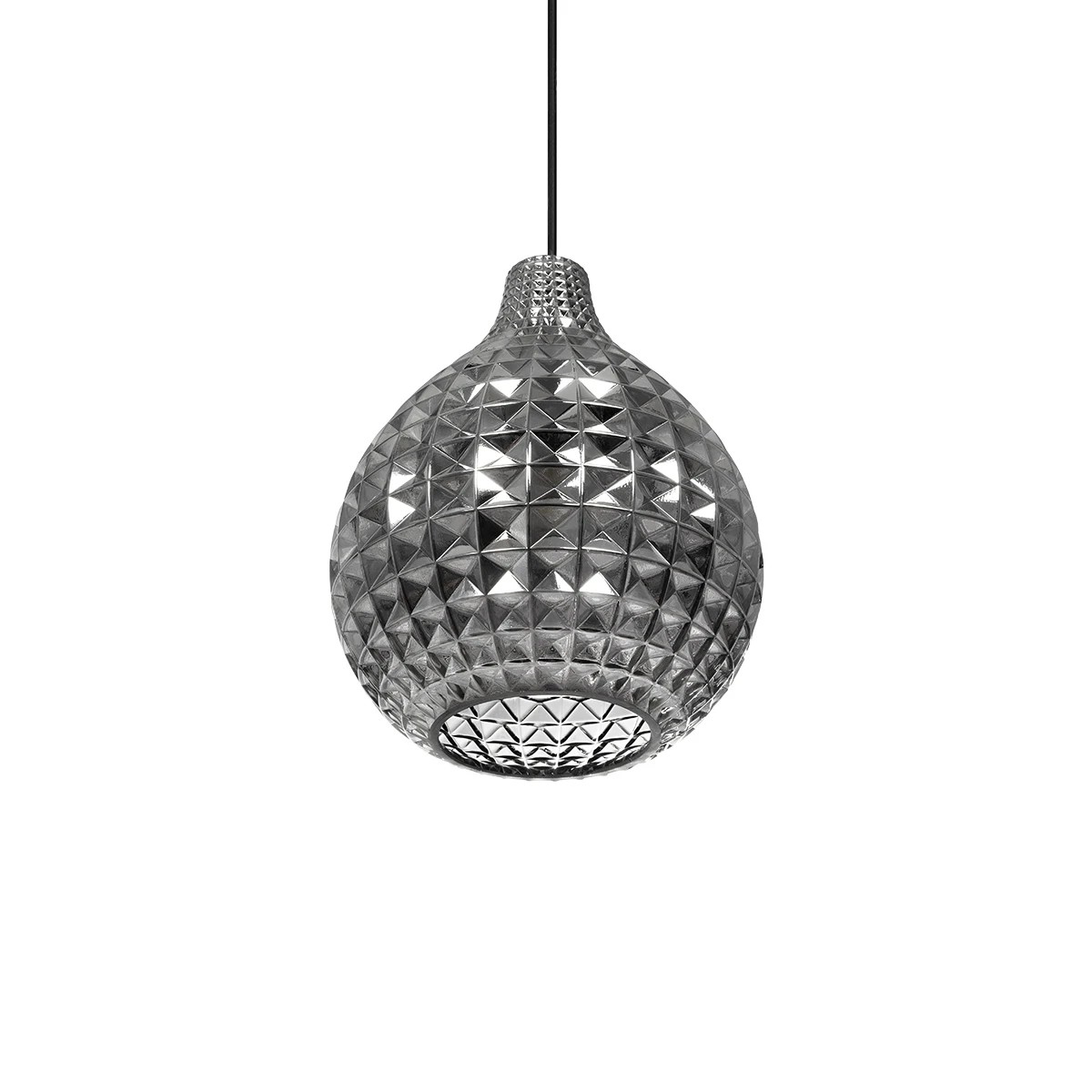 GLOBOSTAR® BASTIK 206-0026 Μοντέρνο Κρεμαστό Φωτιστικό Οροφής με Ντουί 1 x E27 AC 220-240V IP20 - Μαύρο Φιμέ - Μ22 x Π22 x Υ26cm - Image 5