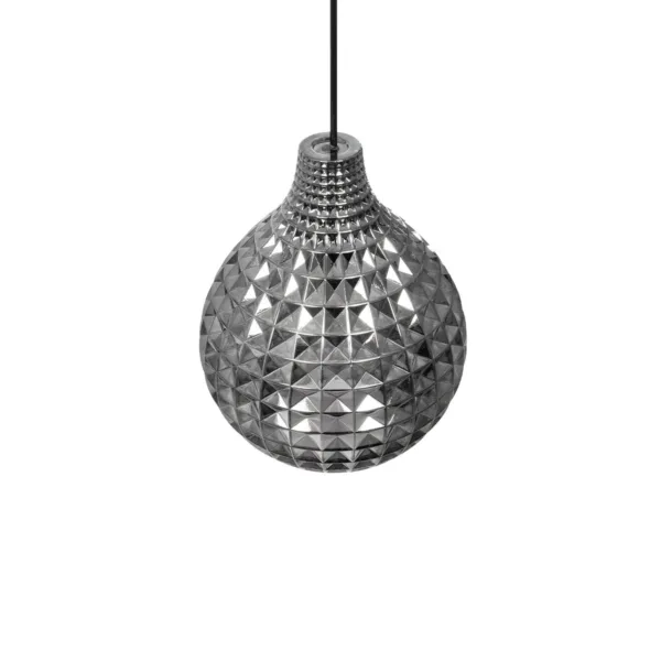 GLOBOSTAR® BASTIK 206-0026 Μοντέρνο Κρεμαστό Φωτιστικό Οροφής με Ντουί 1 x E27 AC 220-240V IP20 - Μαύρο Φιμέ - Μ22 x Π22 x Υ26cm - Image 6