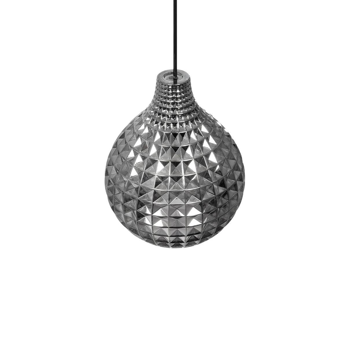 GLOBOSTAR® BASTIK 206-0026 Μοντέρνο Κρεμαστό Φωτιστικό Οροφής με Ντουί 1 x E27 AC 220-240V IP20 - Μαύρο Φιμέ - Μ22 x Π22 x Υ26cm - Image 6