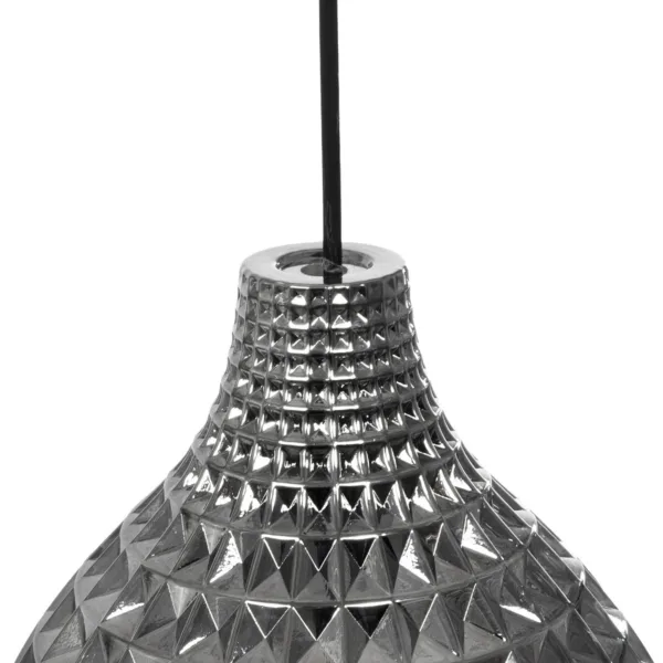 GLOBOSTAR® BASTIK 206-0026 Μοντέρνο Κρεμαστό Φωτιστικό Οροφής με Ντουί 1 x E27 AC 220-240V IP20 - Μαύρο Φιμέ - Μ22 x Π22 x Υ26cm - Image 9