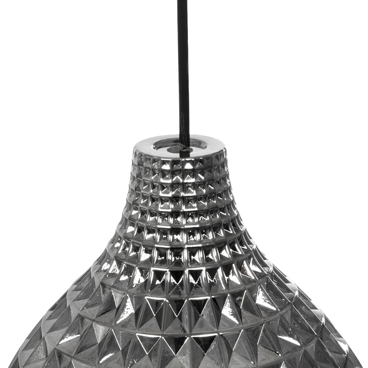 GLOBOSTAR® BASTIK 206-0026 Μοντέρνο Κρεμαστό Φωτιστικό Οροφής με Ντουί 1 x E27 AC 220-240V IP20 - Μαύρο Φιμέ - Μ22 x Π22 x Υ26cm - Image 9