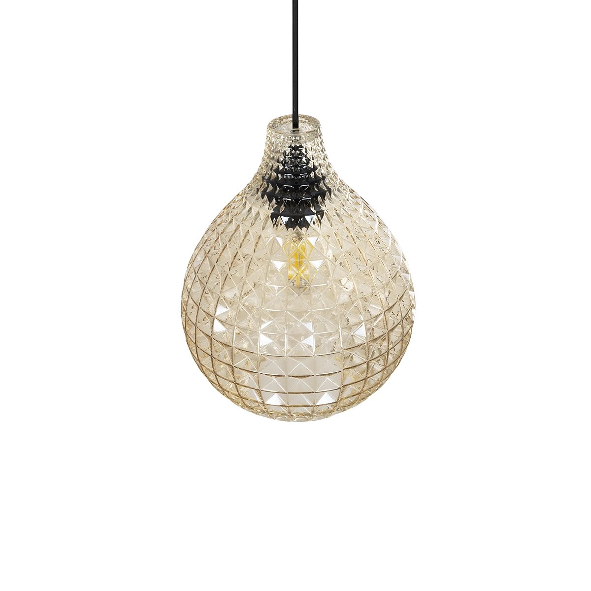 GLOBOSTAR® BASTIK 206-0027 Μοντέρνο Κρεμαστό Φωτιστικό Οροφής με Ντουί 1 x E27 AC 220-240V IP20 - Mελί - Μ22 x Π22 x Υ26cm - Image 6